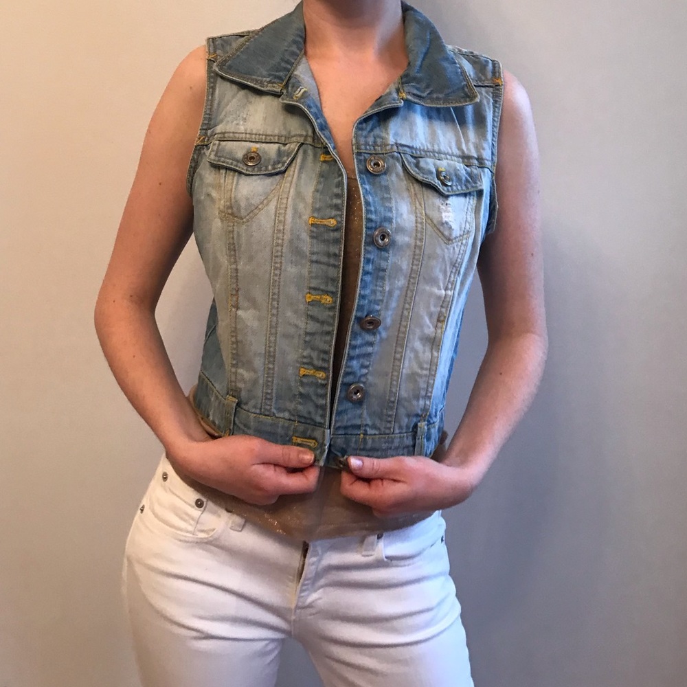 Vintage Bershka denim vest